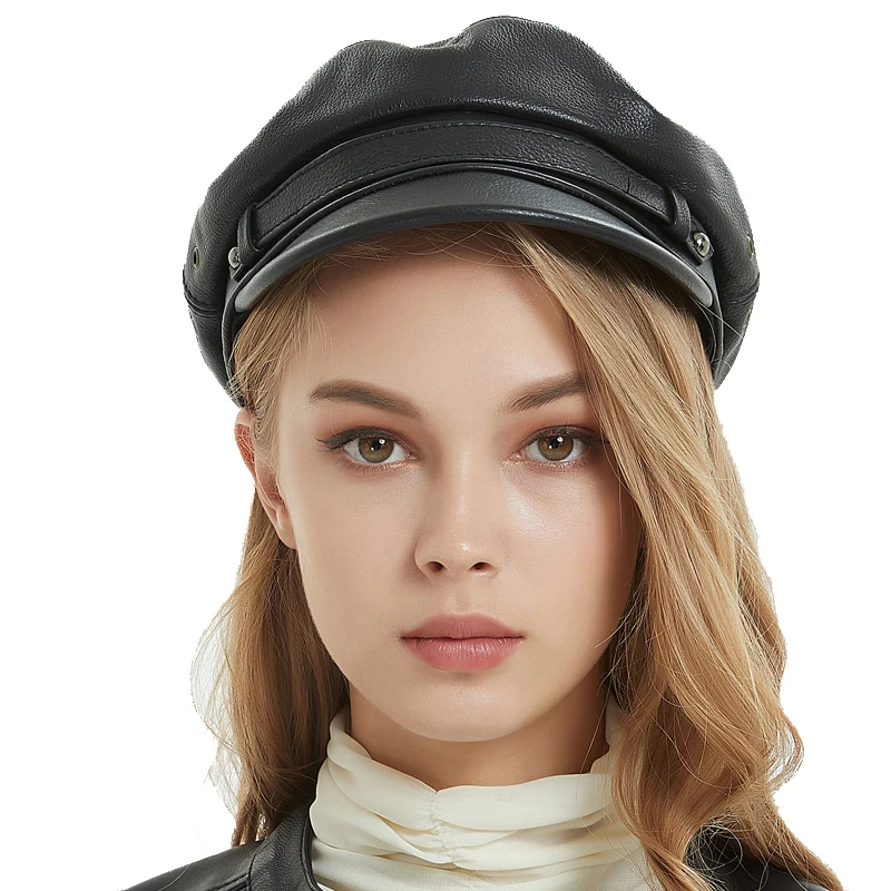 2020 New women Hats Real Genuine Leather Cap for gift students Caps sheepskin soft Leather Hat Winter baseball cap
2020 New women Hats Real Genuine Leather Cap for gift students Caps sheepskin soft Leather Hat Winter baseball cap