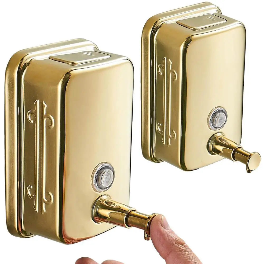 Soap Dispenser Wall mounted Gold bathroom Hand Liquid Soap Dispenser/kitchen soap dispenser 304 Stainless Steel Shampoo bottles
Soap Dispenser Wall mounted Gold bathroom Hand Liquid Soap Dispenser/kitchen soap dispenser 304 Stainless Steel Shampoo bottles