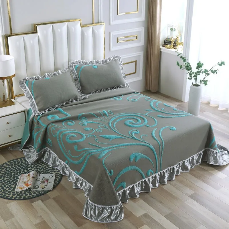 3/5Pcs 100% Cotton Knitted Weave Bedspread Coverlet Blanket Pillow shams with Rufflers Super Soft for all seasons 90X96"/96X104"
3/5Pcs 100% Cotton Knitted Weave Bedspread Coverlet Blanket Pillow shams with Rufflers Super Soft for all seasons 90X96"/96X104"