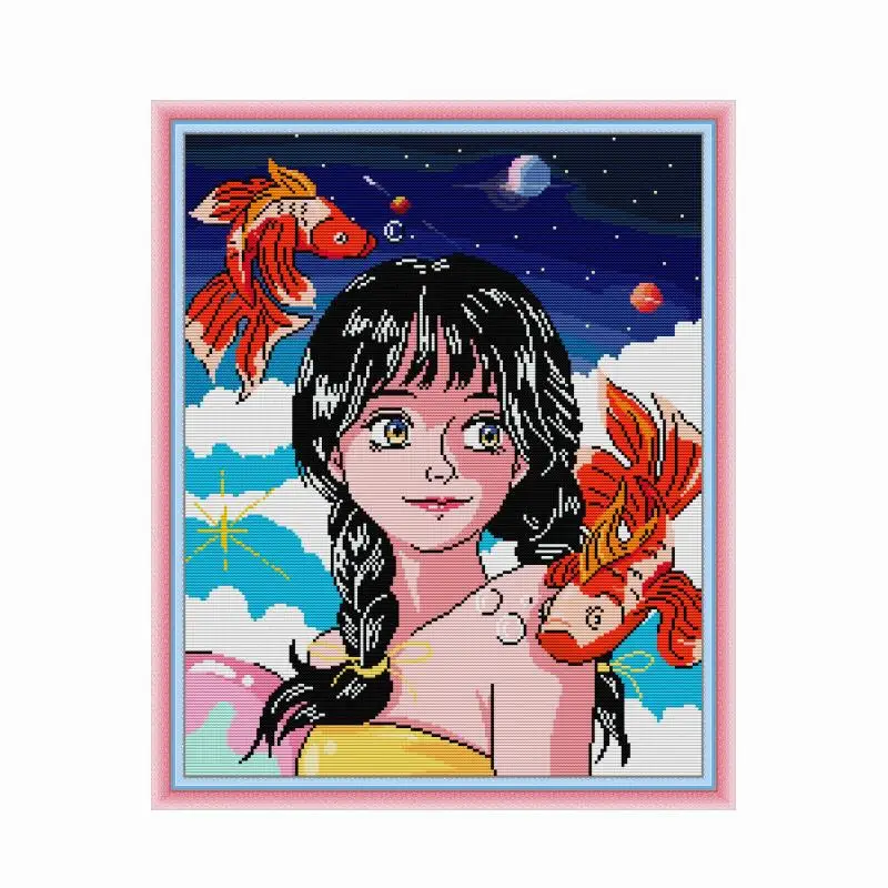 Counted Cross Stitch Kit Embroidery Needlework Patterns Girl In Midsummer Time Stamped 11CT 14CT Printed Fabric Thread Craft Set
Counted Cross Stitch Kit Embroidery Needlework Patterns Girl In Midsummer Time Stamped 11CT 14CT Printed Fabric Thread Craft Set