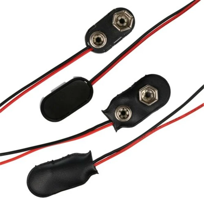 3 years warranty 100PCS PP3 9V Battery Holder Clip Snap Connector Jack Cable Wires Lead Convertor for Battery Storage Boxes
3 years warranty 100PCS PP3 9V Battery Holder Clip Snap Connector Jack Cable Wires Lead Convertor for Battery Storage Boxes
