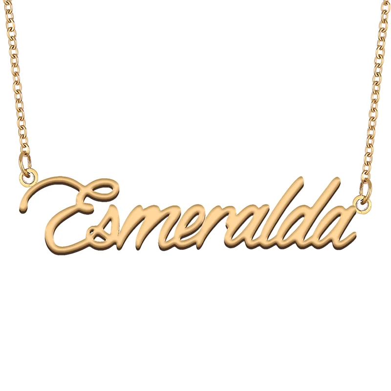 Necklace with Name Esmeralda for His Her Family Member Best Friend Birthday Gifts on Christmas Mother Day Valentine's Day
Necklace with Name Esmeralda for His Her Family Member Best Friend Birthday Gifts on Christmas Mother Day Valentine's Day