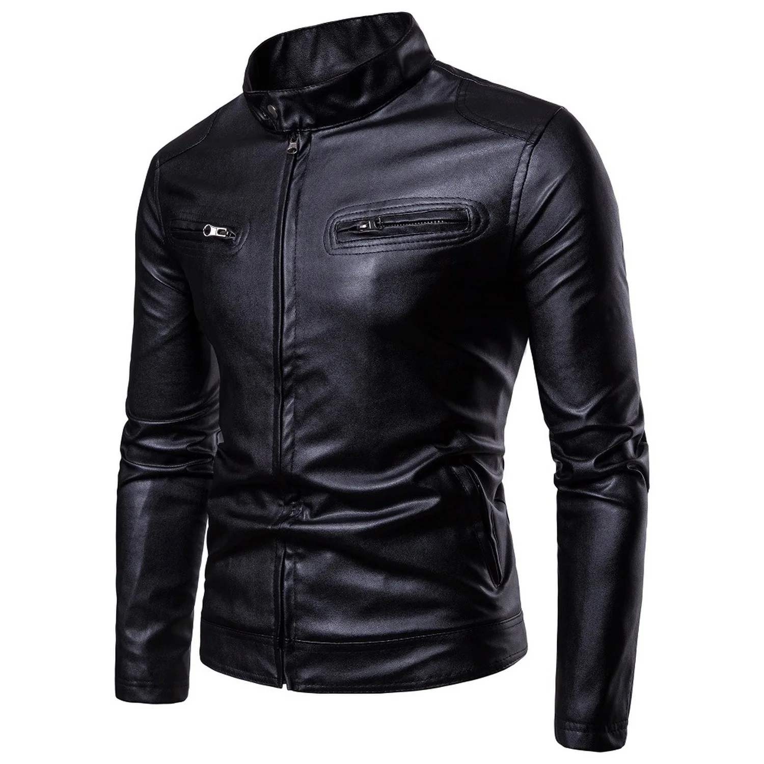 Leather Jackets Men Fashion Stand Collar Black Jackets Winter Zipper Patchwork Casual Faux Leather Coats Long Sleeve PU Fur
Leather Jackets Men Fashion Stand Collar Black Jackets Winter Zipper Patchwork Casual Faux Leather Coats Long Sleeve PU Fur