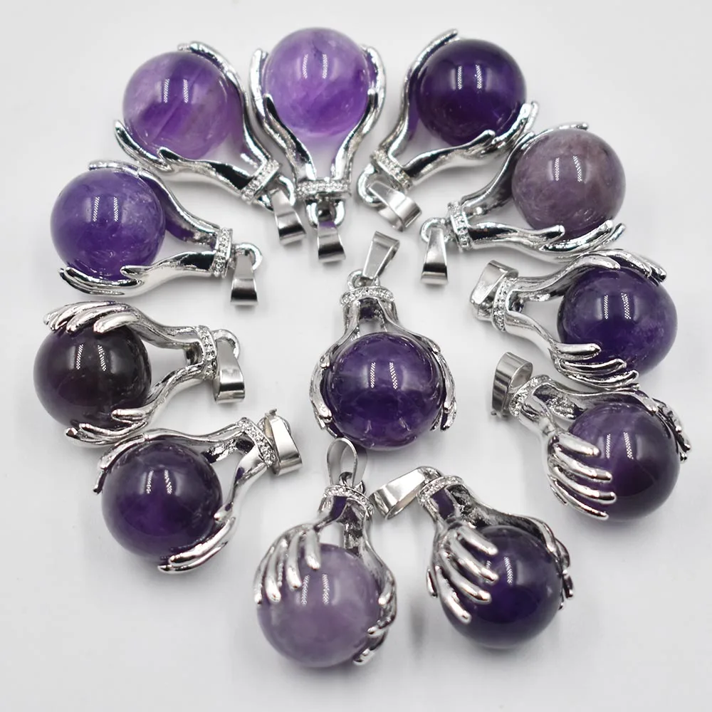 Natural quartz Crystal Pendant Hand Hold Round Ball Bead Necklaces Pendants Yoga Reiki Chakra Healing Women Men Jewelry 12pcs
Natural quartz Crystal Pendant Hand Hold Round Ball Bead Necklaces Pendants Yoga Reiki Chakra Healing Women Men Jewelry 12pcs
