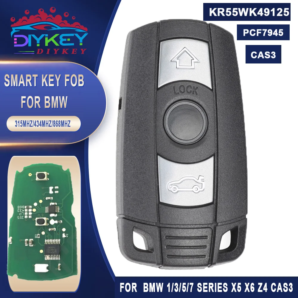 Смарт-пульт дистанционного управления DIYKEY CAS3 KR55WK49125 315 МГц/434 МГц/868 МГц PCF7945 для BMW E60.E61.E90.E92 X5 X6 Z4 2002-2013
Смарт-пульт дистанционного управления DIYKEY CAS3 KR55WK49125 315 МГц/434 МГц/868 МГц PCF7945 для BMW E60.E61.E90.E92 X5 X6 Z4 2002-2013