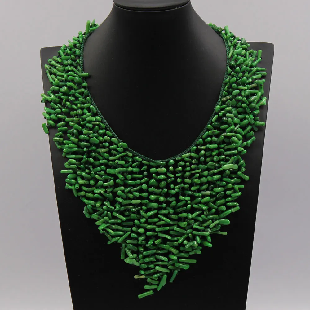 GuaiGuai Jewelry 18" Natural Green Coral Chips Pendant Necklace Handmade For Women
GuaiGuai Jewelry 18" Natural Green Coral Chips Pendant Necklace Handmade For Women