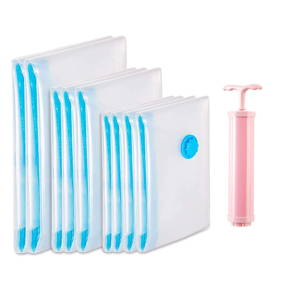 Vacuum Storage Bags More Space Save Compression Travel Seal Zipper Wardrobe Organizer For Clothes Pillows Bedding Blanket
Vacuum Storage Bags More Space Save Compression Travel Seal Zipper Wardrobe Organizer For Clothes Pillows Bedding Blanket
