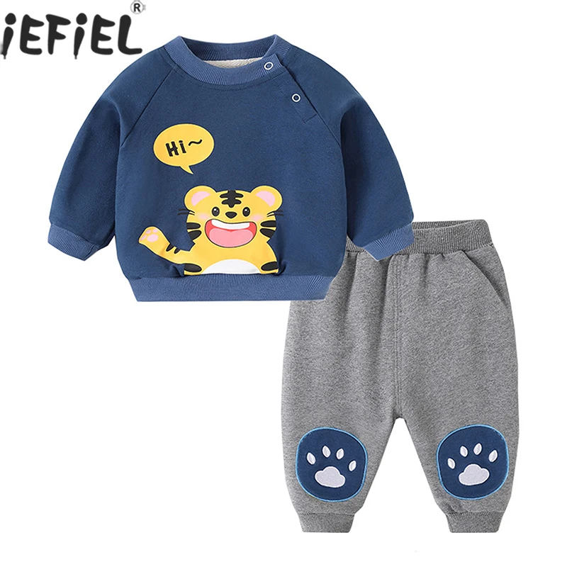 2021 Spring Toddler Kids Baby Boys Girls Fashion Cotton Long Sleeve Animal Print Sweatshirt+Solid Soft Trousers 2pcs Clothes Set
2021 Spring Toddler Kids Baby Boys Girls Fashion Cotton Long Sleeve Animal Print Sweatshirt+Solid Soft Trousers 2pcs Clothes Set