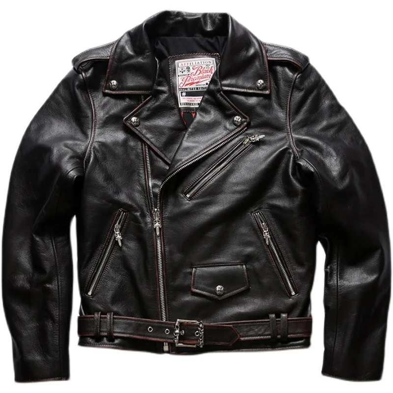 Men's Genuine Leather Black Jacket Motorcycle Biker Vintage Jacket Luxury Brand Cowhide Leather Russia Coat
Men's Genuine Leather Black Jacket Motorcycle Biker Vintage Jacket Luxury Brand Cowhide Leather Russia Coat