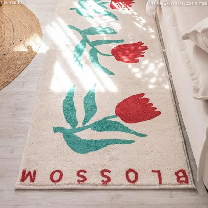 Nordic Plush Bedroom Living Room Floor Carpet Floral Household Bedside Berber Fleece Anti-slip Kitchen Mat Long Bathroom Rug
Nordic Plush Bedroom Living Room Floor Carpet Floral Household Bedside Berber Fleece Anti-slip Kitchen Mat Long Bathroom Rug
