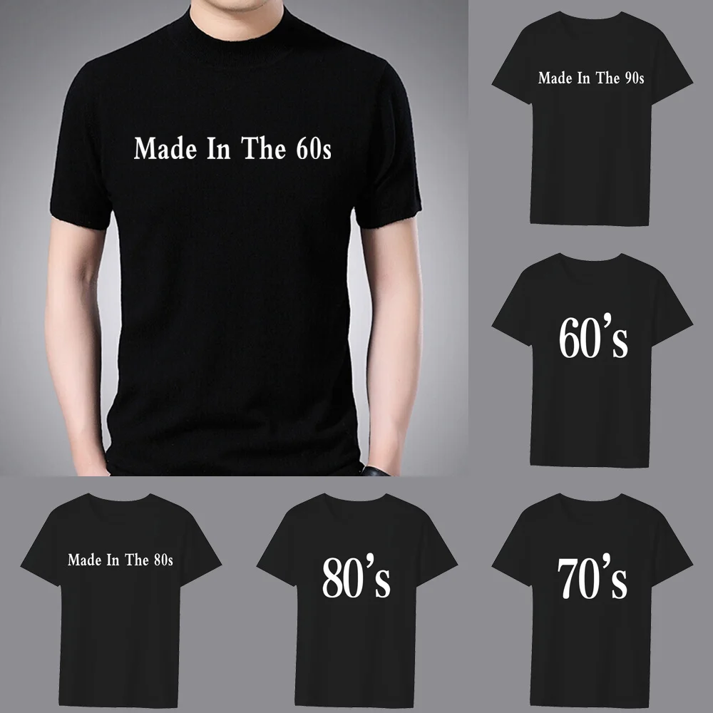 Men's T-shirt Classic Top Simple Casual Black Retro Time Hot Stamp Series Round Neck Men's Slim Polyester Short Sleeve Clothing
Men's T-shirt Classic Top Simple Casual Black Retro Time Hot Stamp Series Round Neck Men's Slim Polyester Short Sleeve Clothing