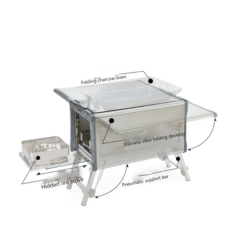 Multi Function Outdoor Mobile Kitchen Outdoor Folding Stove Cooker Card Type Stove Portable Gas Stove Camping Set
Multi Function Outdoor Mobile Kitchen Outdoor Folding Stove Cooker Card Type Stove Portable Gas Stove Camping Set