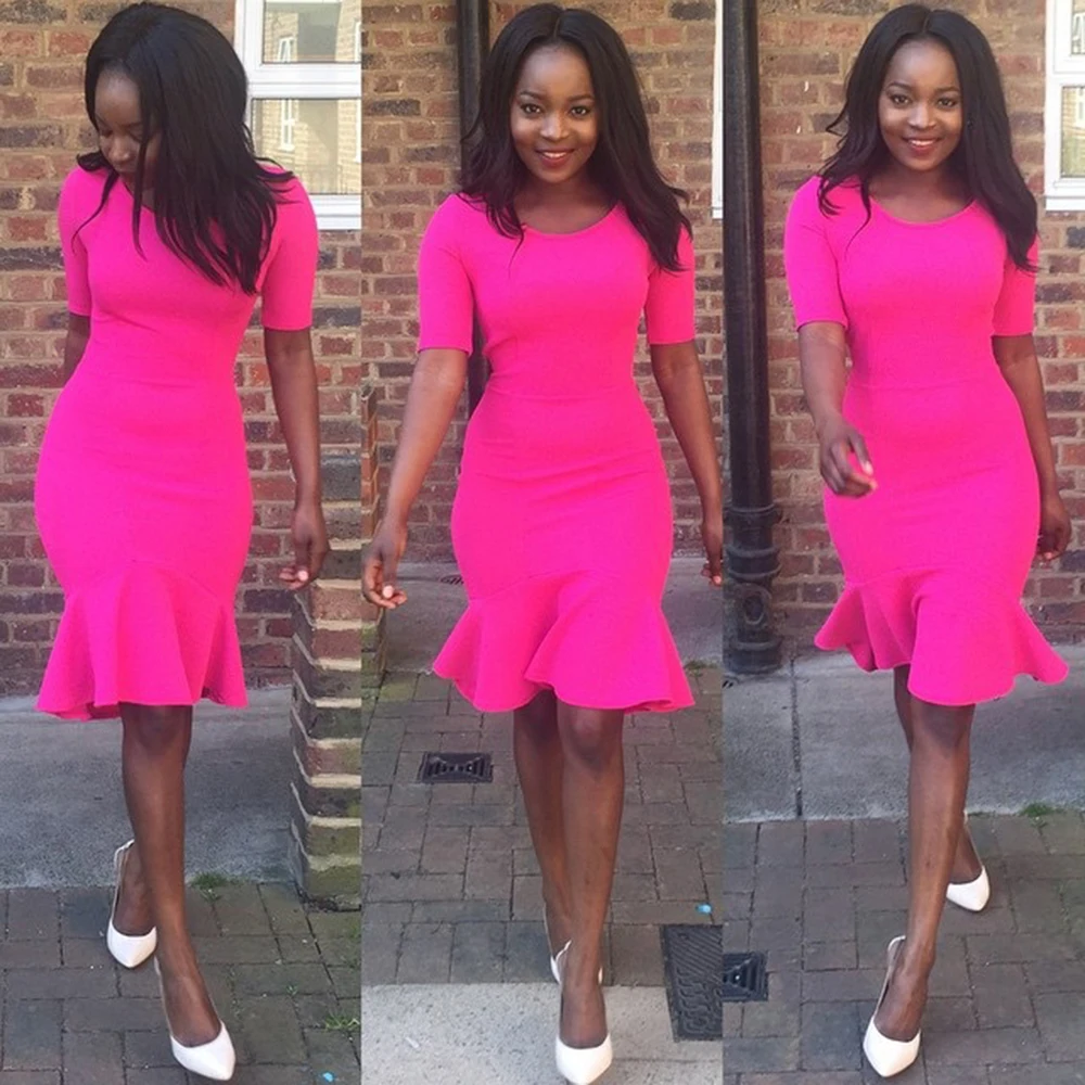African Women Fashion 2021 New Arrival Nigerian Dresses O-neck Half Sleeve Femme Tight Fishtail Dress Sexy For Evening Party
African Women Fashion 2021 New Arrival Nigerian Dresses O-neck Half Sleeve Femme Tight Fishtail Dress Sexy For Evening Party