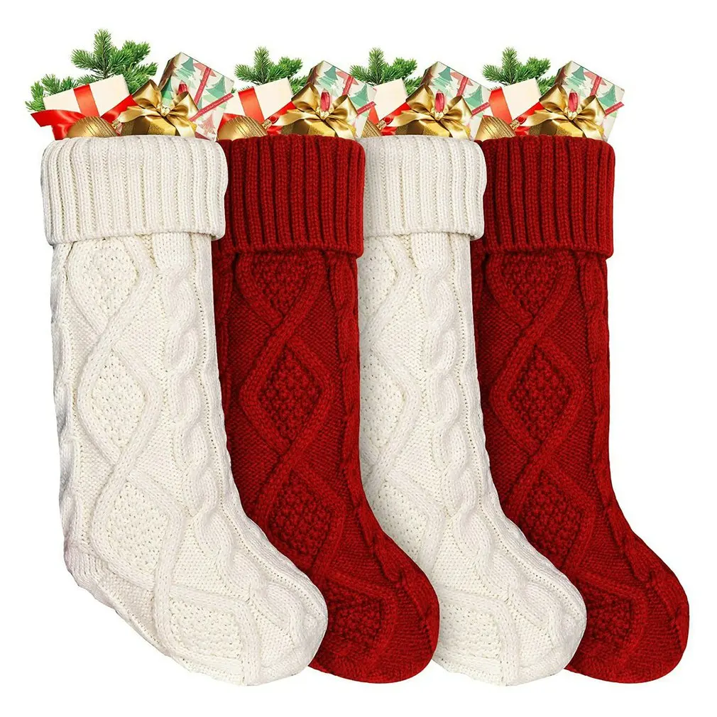 4PCS Christmas Stocking Gift Bag Large Bag Candy Bag Christmas Tree Decoration Sock Xmas Hanging Knitted Rhombus Stocks
4PCS Christmas Stocking Gift Bag Large Bag Candy Bag Christmas Tree Decoration Sock Xmas Hanging Knitted Rhombus Stocks