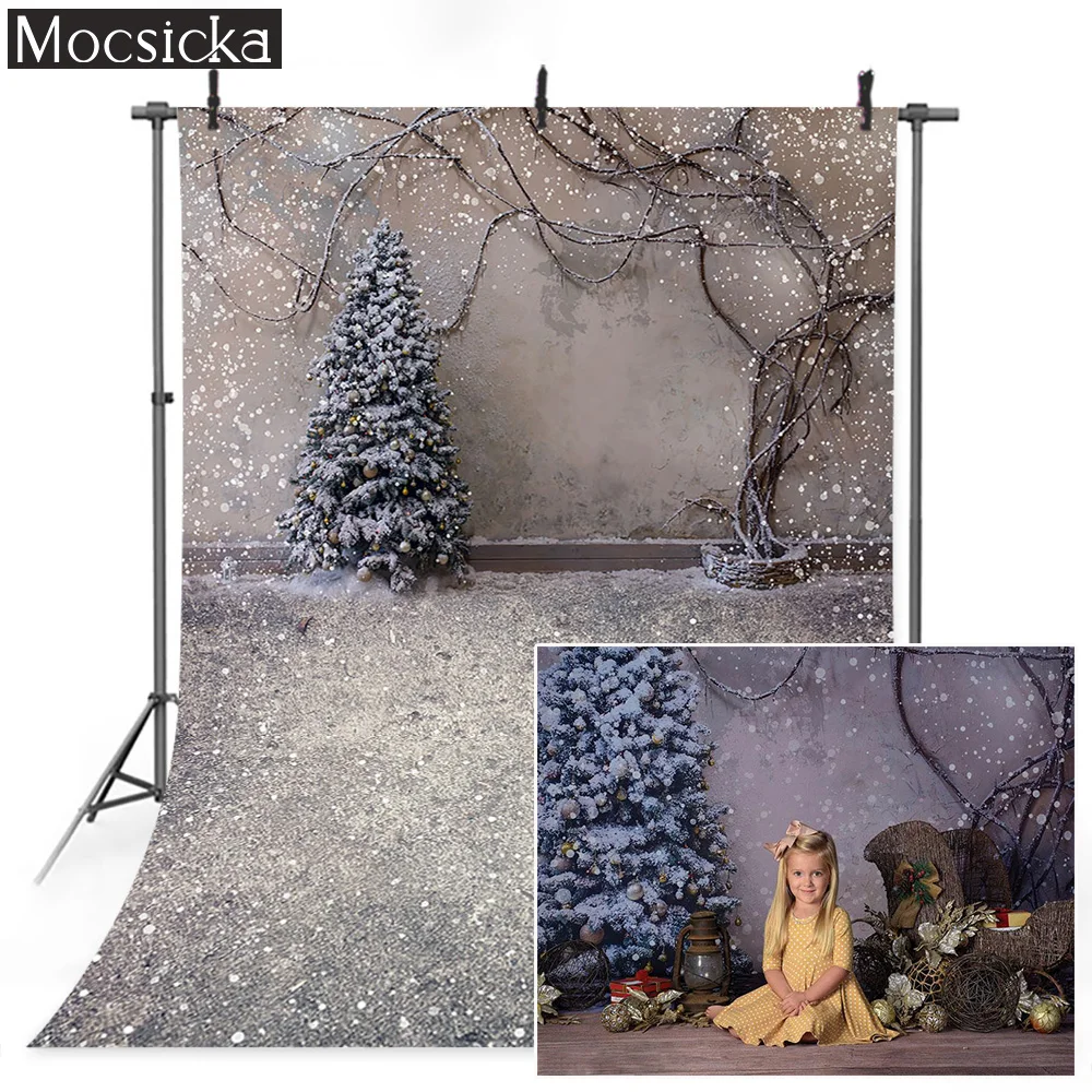 Snow Birthday Portrait Photography Backdrop Gray Brick Wall Winter Snowflake Background Christmas Tree Photo Shoot Studio Decor
Snow Birthday Portrait Photography Backdrop Gray Brick Wall Winter Snowflake Background Christmas Tree Photo Shoot Studio Decor