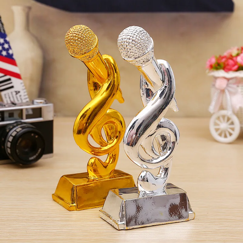 Golden Mike Award CarlaOKContest Campus Singer Contest Team Singer Championship TrophyKTVDecoration Supply
Golden Mike Award CarlaOKContest Campus Singer Contest Team Singer Championship TrophyKTVDecoration Supply