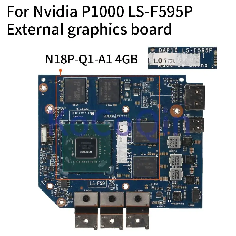 Laptop Motherboard For Nvidia P1000 LS-F595P External graphics board Suitable for DELL Precision 7520
Laptop Motherboard For Nvidia P1000 LS-F595P External graphics board Suitable for DELL Precision 7520