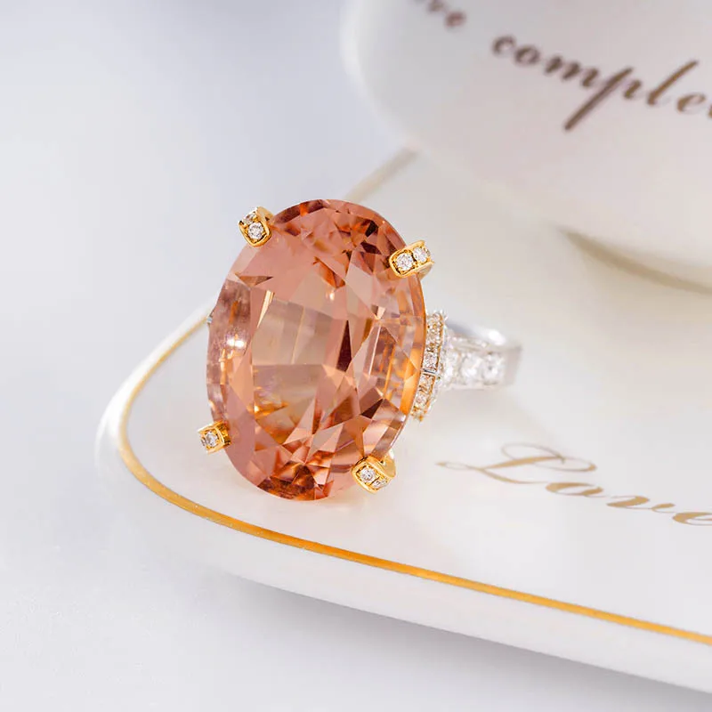New High Quality Luxury Stone Ring For Lady Champagne Imitated Crystal Cubic Zirconia Engagement Wedding Jewelry Valentines Gift
New High Quality Luxury Stone Ring For Lady Champagne Imitated Crystal Cubic Zirconia Engagement Wedding Jewelry Valentines Gift