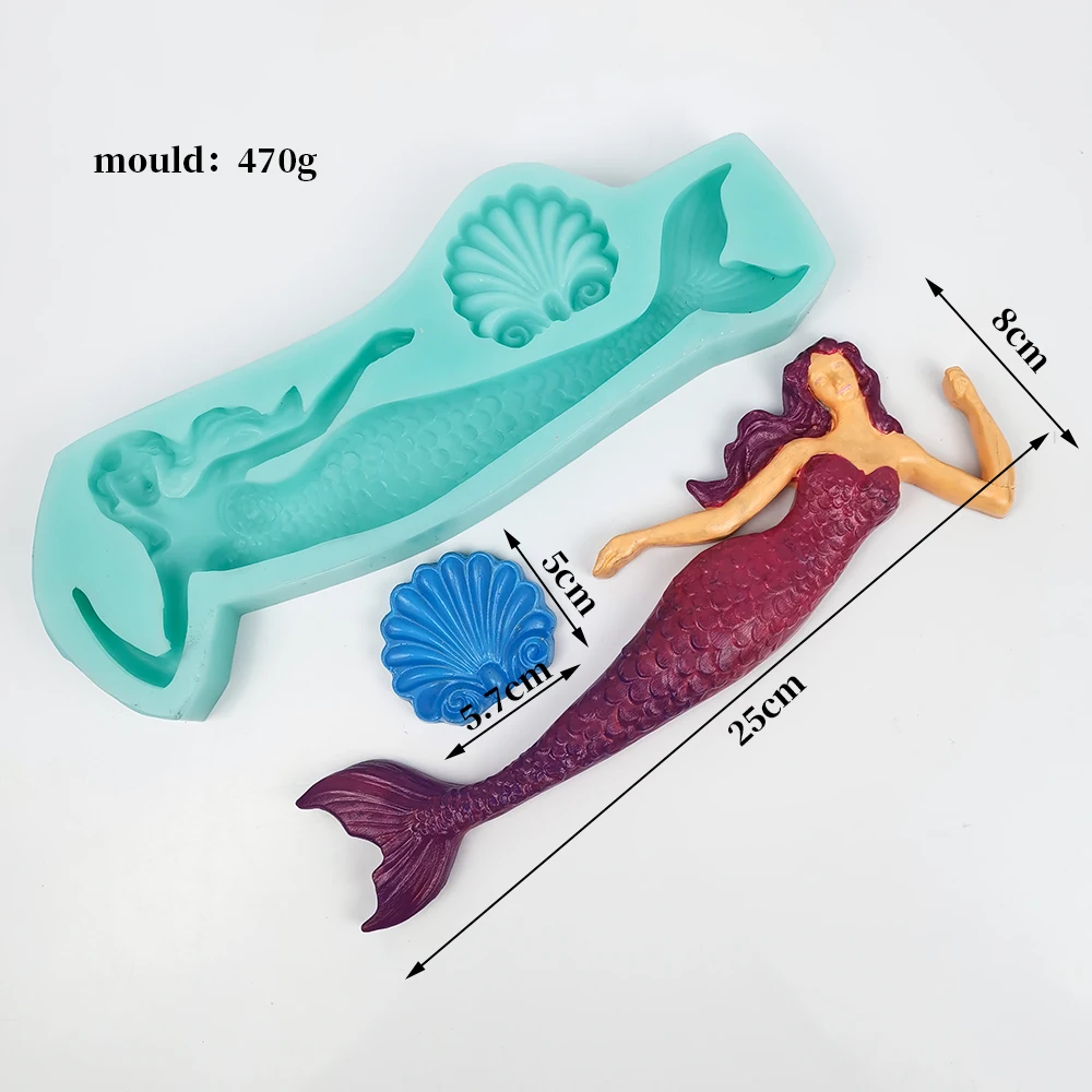 TS0241 PRZY Mermaid Shell Moulds Mermaid Princess Clay Resin Moulds Silicone Mermaid Fondant Cake Mold Candle Mold
TS0241 PRZY Mermaid Shell Moulds Mermaid Princess Clay Resin Moulds Silicone Mermaid Fondant Cake Mold Candle Mold
