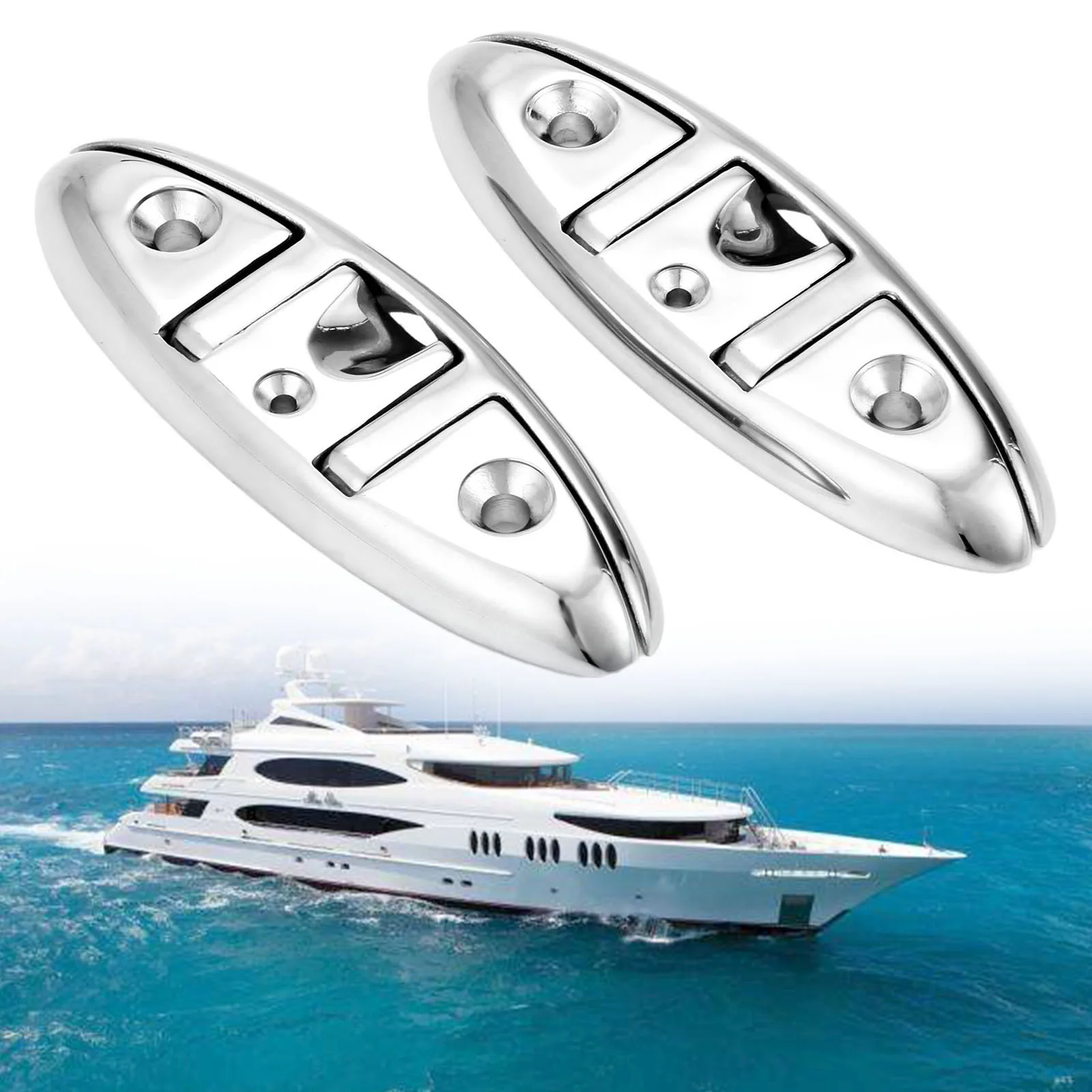 2 Pcs 6 Inch 316 Stainless Steel Boat Flip Up Folding Pull Up Cleats Dock Deck Marine Hardware Line Rope Rowing Boats Accessorie
2 Pcs 6 Inch 316 Stainless Steel Boat Flip Up Folding Pull Up Cleats Dock Deck Marine Hardware Line Rope Rowing Boats Accessorie