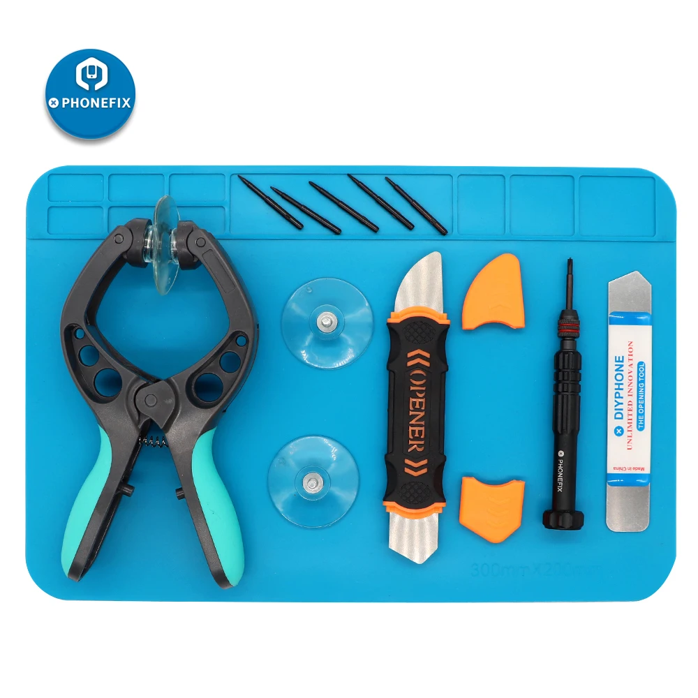 Mobile Phone Disassembly Kit LCD Screen Opening Tools Pliers Screwdriver Set with Soldering Mat for iPhone X 8 7 6S 6P Repair
Mobile Phone Disassembly Kit LCD Screen Opening Tools Pliers Screwdriver Set with Soldering Mat for iPhone X 8 7 6S 6P Repair