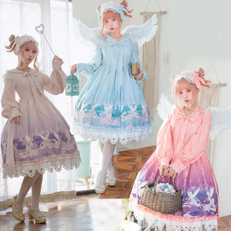 Palace princess sweet lolita dress vintage hollow lace bowknot cute printing victorian dress kawaii girl gothic lolita op cos
Palace princess sweet lolita dress vintage hollow lace bowknot cute printing victorian dress kawaii girl gothic lolita op cos