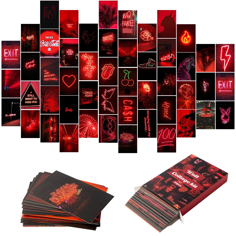 50Pcs Red Neon Aesthetic Pictures for Wall Collage Kits Photos Collection Living Room Bedroom Decorations for Girl Teens & Women
50Pcs Red Neon Aesthetic Pictures for Wall Collage Kits Photos Collection Living Room Bedroom Decorations for Girl Teens & Women