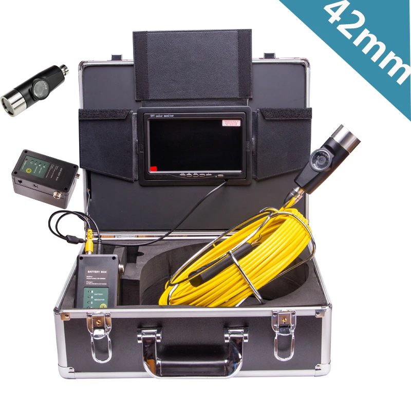 HD CMOS 1000TVL Camera 7" LCD Color Monitor Dual Lens Pipe Internal Inspection Detector IP68 Waterproof 42MM 20M Cable
HD CMOS 1000TVL Camera 7" LCD Color Monitor Dual Lens Pipe Internal Inspection Detector IP68 Waterproof 42MM 20M Cable