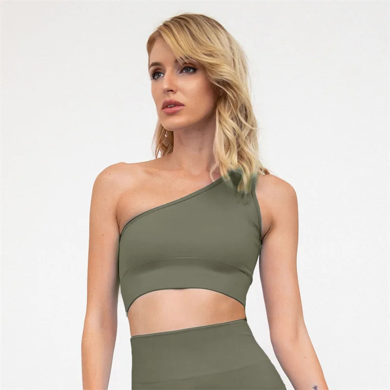 Outdoor Fitness Running and Cycling Seamless Diagonal Shoulder Bra Gather Sexy Diagonal Shoulder Sports Underwear Ladies
Outdoor Fitness Running and Cycling Seamless Diagonal Shoulder Bra Gather Sexy Diagonal Shoulder Sports Underwear Ladies