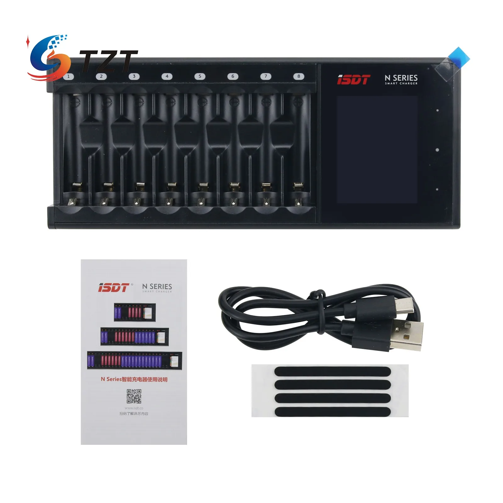 TZT ISDT N8 N16 N24 LCD Display Universal Speedy Smart Fast Battery Charger 8-Slot for Rechargeable Batteries AA AAA Li-Ion
TZT ISDT N8 N16 N24 LCD Display Universal Speedy Smart Fast Battery Charger 8-Slot for Rechargeable Batteries AA AAA Li-Ion