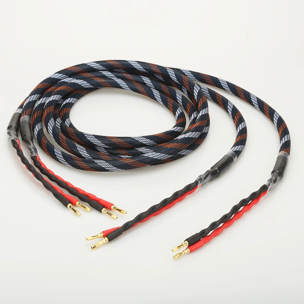 Pair Golden Plated Audiophile Speaker Cable 2.5m hifi speaker wire cable
Pair Golden Plated Audiophile Speaker Cable 2.5m hifi speaker wire cable