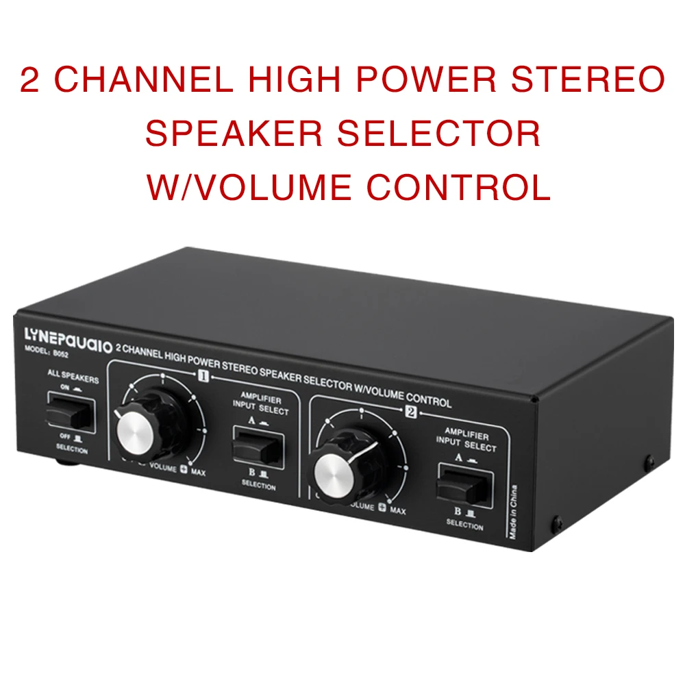 2 in 2 out power amplifier speaker switcher output with volume adjustment, each channel supports 200W
2 in 2 out power amplifier speaker switcher output with volume adjustment, each channel supports 200W