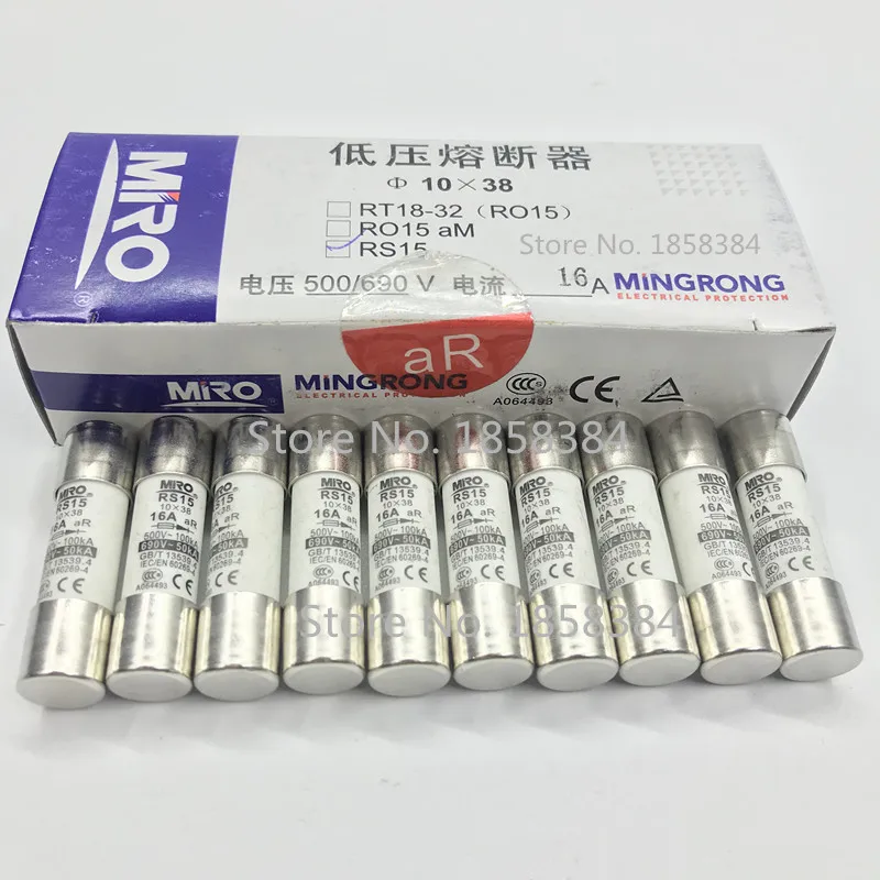 10PCS Original new 100% MRO RS15-1A 2A 3A 4A 5A 6A 8A 10A 12A 16A 20A 25A 32A 10*38 cylinder cap fast fuse RS15 fuse 10X38
10PCS Original new 100% MRO RS15-1A 2A 3A 4A 5A 6A 8A 10A 12A 16A 20A 25A 32A 10*38 cylinder cap fast fuse RS15 fuse 10X38