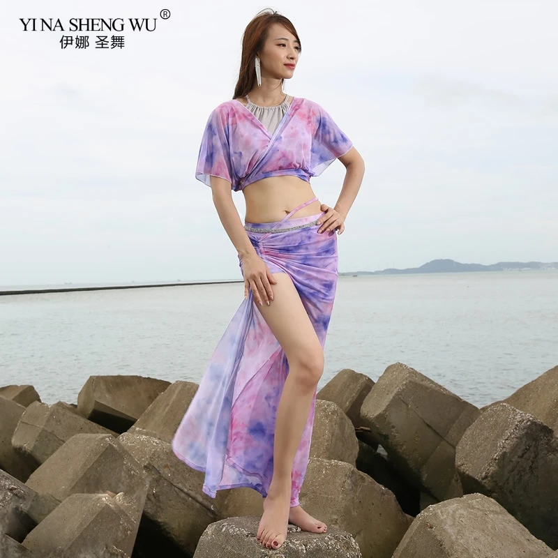 3pcs Set Belly Dance Clothing New Women Dance Costumes Set Belly Dance Practice Clothing Short Sleeve Top Split Skirt Halter Set
3pcs Set Belly Dance Clothing New Women Dance Costumes Set Belly Dance Practice Clothing Short Sleeve Top Split Skirt Halter Set