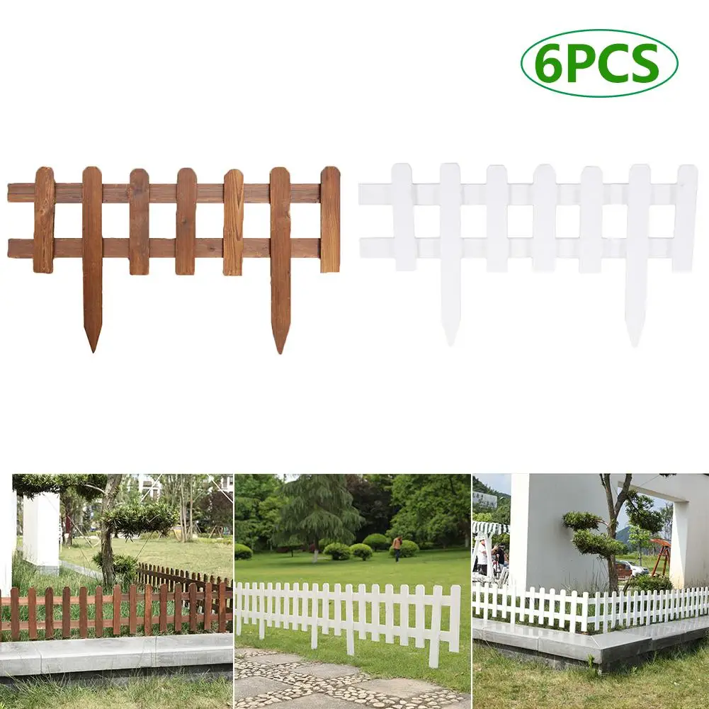 6pcs Wood Picket Garden Fence Barrier 2 Colors Outdoor Garden Lawn Insert Fence Edging Fencing Backyard Home Decor
6pcs Wood Picket Garden Fence Barrier 2 Colors Outdoor Garden Lawn Insert Fence Edging Fencing Backyard Home Decor