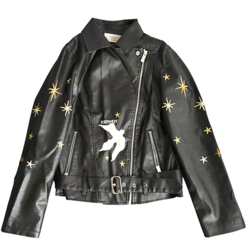 Women's PU Leather Zipper Jackets, Motorcycle Embroidery, Casual Fashion, Autumn, New, Hot Sale, Y695
Women's PU Leather Zipper Jackets, Motorcycle Embroidery, Casual Fashion, Autumn, New, Hot Sale, Y695