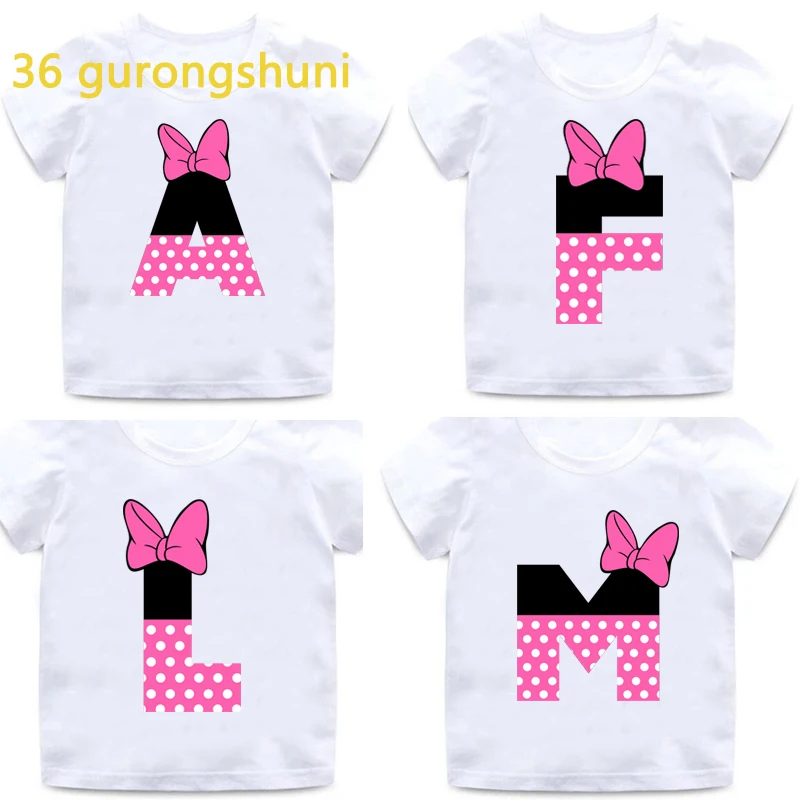 Children Clothing Boy T Shirt for Girls Tops Pink Style Alphabet Graphic Tee Letter F G K L M N Kids Clothes Girls 8 To 12 Boys
Children Clothing Boy T Shirt for Girls Tops Pink Style Alphabet Graphic Tee Letter F G K L M N Kids Clothes Girls 8 To 12 Boys