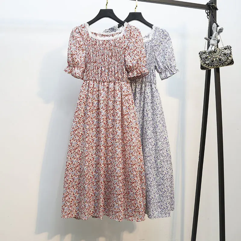 2021 Square collar Floral Summer Dress Vestido Party Short sleeve Slim Chiffon dress Women Casual Elegant print A-Line Vestidos
2021 Square collar Floral Summer Dress Vestido Party Short sleeve Slim Chiffon dress Women Casual Elegant print A-Line Vestidos