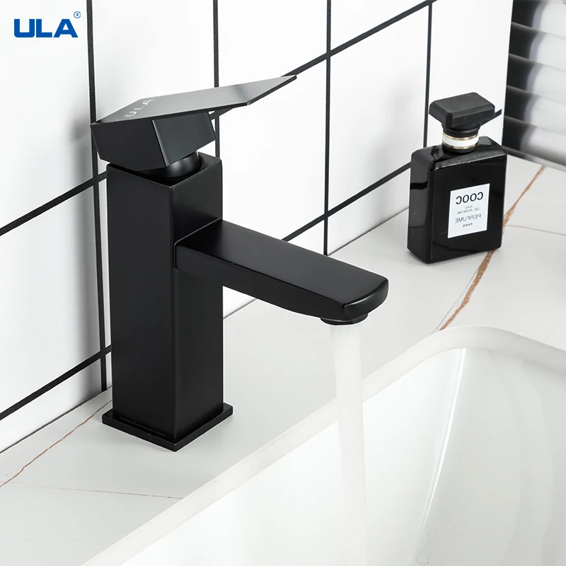 ULA Bathroom Basin Faucet Hot and Cold Water Mixer Sink Tap Black Faucet Tap Mixer Stainless Steel Waterfall Faucets
ULA Bathroom Basin Faucet Hot and Cold Water Mixer Sink Tap Black Faucet Tap Mixer Stainless Steel Waterfall Faucets