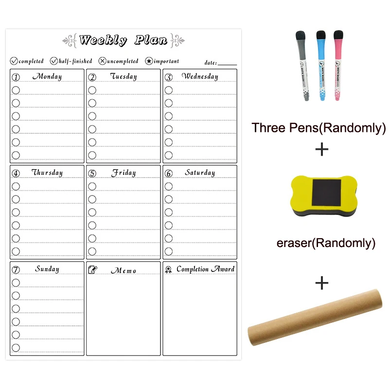 YIBAI Weekly Plan Calendar Magnetic Whiteboard Deawing/Message/Writing Board Dry Erase For home school fridge Refrigerator 42*30
YIBAI Weekly Plan Calendar Magnetic Whiteboard Deawing/Message/Writing Board Dry Erase For home school fridge Refrigerator 42*30