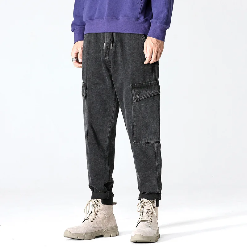 Male Jeans High-end Harlan Pants Straight Loose Fit Dark Grey Tooling Denim Pants Personality Casual Men's Clothing Trousers
Male Jeans High-end Harlan Pants Straight Loose Fit Dark Grey Tooling Denim Pants Personality Casual Men's Clothing Trousers