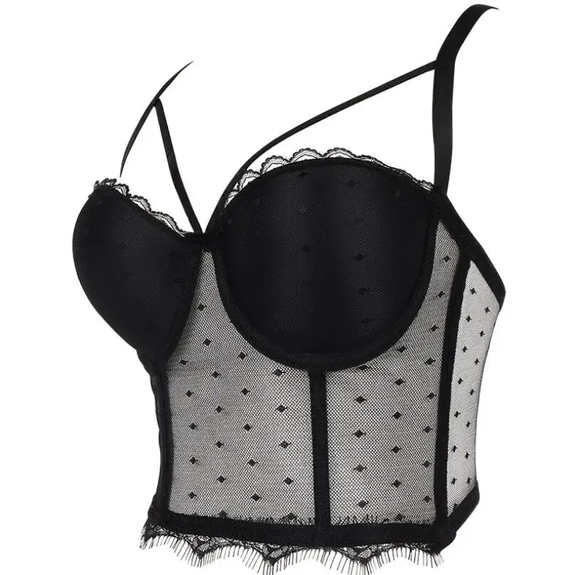 Women Lace Mesh Bustier Corset Chain Slim Crop Top Hollow sexy backless Chest Binder Punk Club Corset Bra Corset Tops p1908
Women Lace Mesh Bustier Corset Chain Slim Crop Top Hollow sexy backless Chest Binder Punk Club Corset Bra Corset Tops p1908