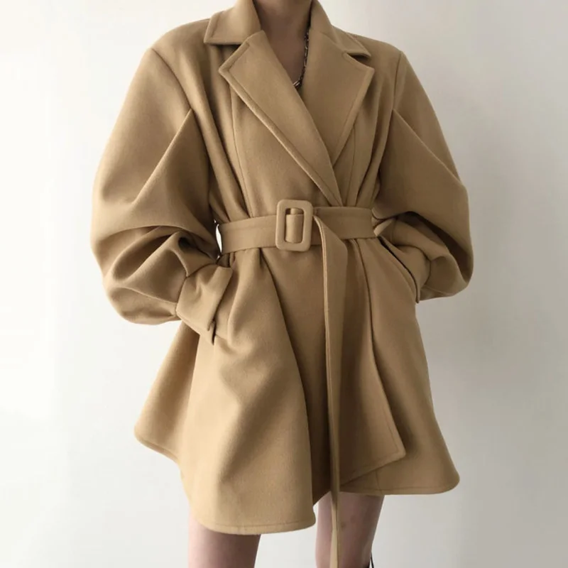 Wool Coats for Women Clothes Blend Blazer Jacket Female Winter Belt 2021 Loose Chic Korean Elegant Office Lady Outwear Black
Wool Coats for Women Clothes Blend Blazer Jacket Female Winter Belt 2021 Loose Chic Korean Elegant Office Lady Outwear Black