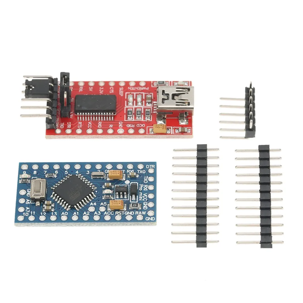 Плата Pro Mini ATMEGA328P 5 В/16 МГц + модуль последовательного преобразователя FTDI FT232RL USB в TTL, совместимый с Arduino
Плата Pro Mini ATMEGA328P 5 В/16 МГц + модуль последовательного преобразователя FTDI FT232RL USB в TTL, совместимый с Arduino