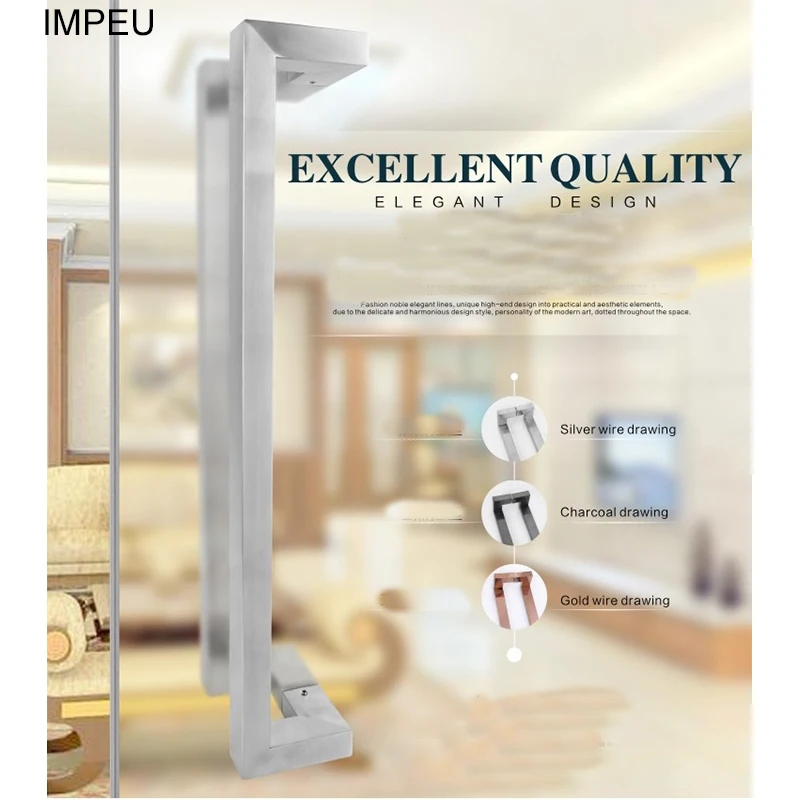 Сверхмощная нажимная дверная ручка IMPEU Solid, из нержавеющей стали, нажимная ручка для двери сарая, нажимные ручки для стекла
Сверхмощная нажимная дверная ручка IMPEU Solid, из нержавеющей стали, нажимная ручка для двери сарая, нажимные ручки для стекла