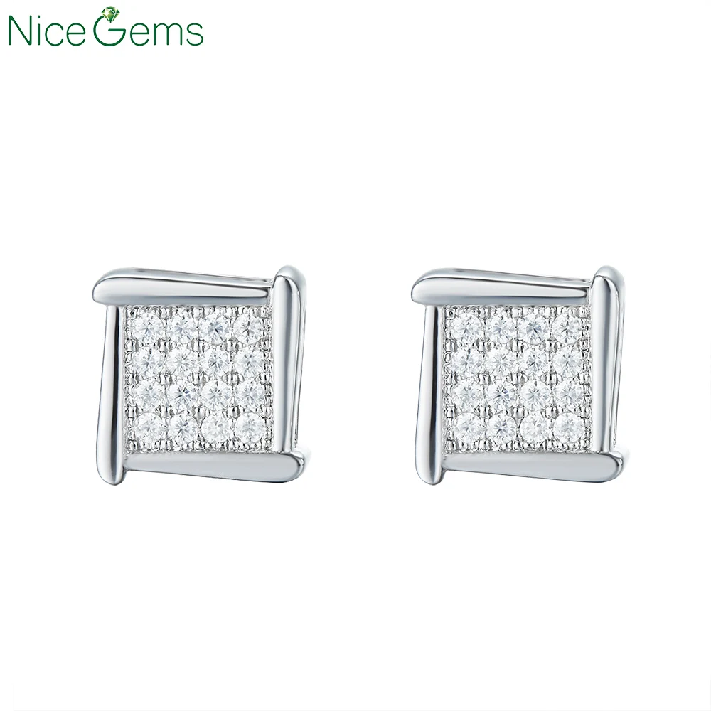 NiceGems Handcrafted Platinum Plated Silver FG Color Round Lab Created Moissanite Diamond Square Stud Earrings 0.5 CT.TW VVS1
NiceGems Handcrafted Platinum Plated Silver FG Color Round Lab Created Moissanite Diamond Square Stud Earrings 0.5 CT.TW VVS1