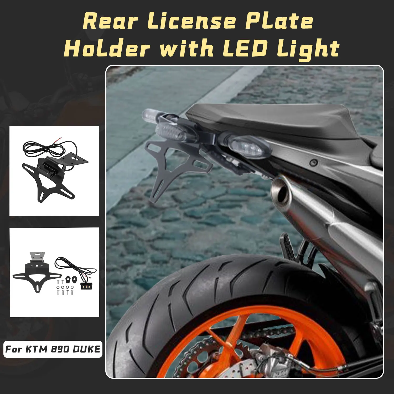 Motorcycle Accessories License Plate Holder Bracket Mount For KTM Duke 890 R 2020 2021 Tail Tidy Fender Eliminator Led Light New
Motorcycle Accessories License Plate Holder Bracket Mount For KTM Duke 890 R 2020 2021 Tail Tidy Fender Eliminator Led Light New