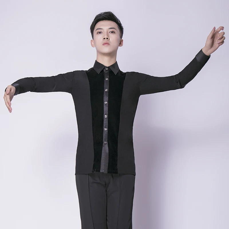 H2616 Men Latin Dance Shirt Black Practice Costumes Male Adult Samba Tango Professional Competition Fashion Long Sleeve Top
H2616 Men Latin Dance Shirt Black Practice Costumes Male Adult Samba Tango Professional Competition Fashion Long Sleeve Top