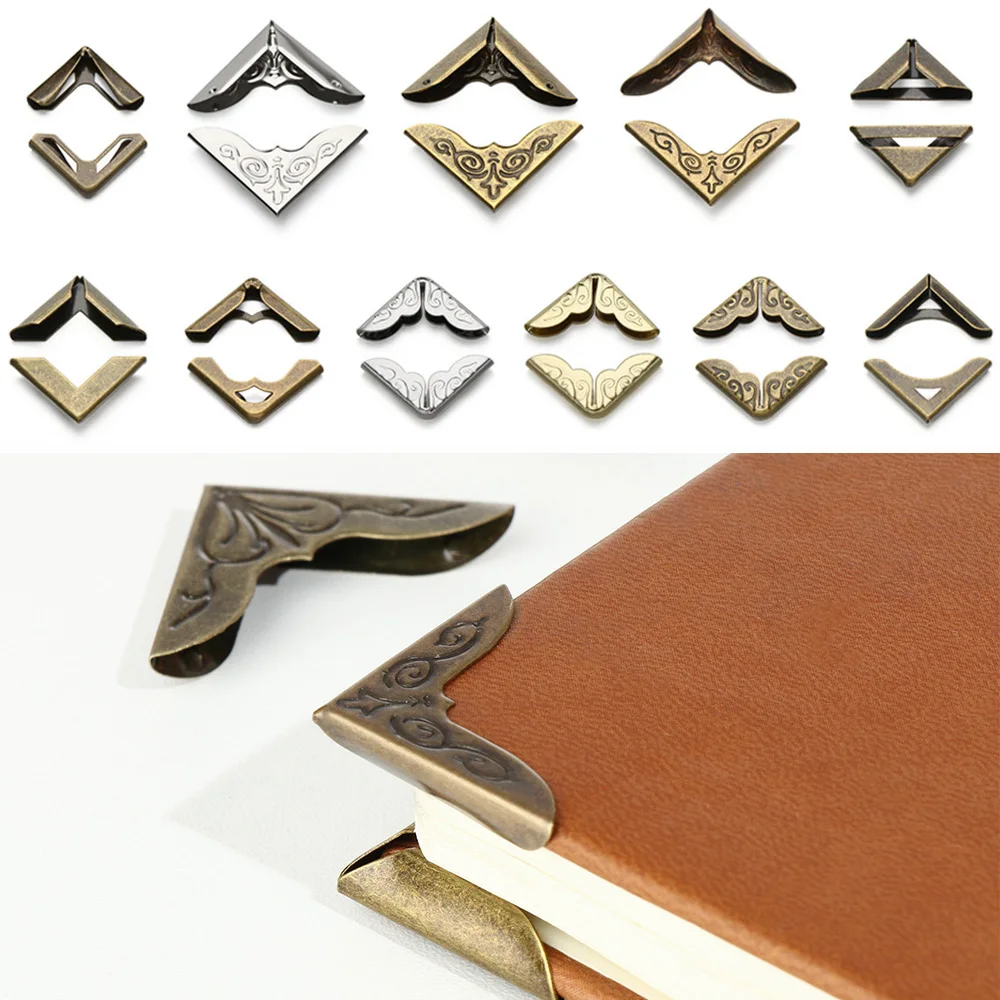 4PCS Retro Metal Book Corners Protector For Books Scrapbooking Photo Albums Scrapbook Corner Protector Cover DIY Handamde Tools
4PCS Retro Metal Book Corners Protector For Books Scrapbooking Photo Albums Scrapbook Corner Protector Cover DIY Handamde Tools