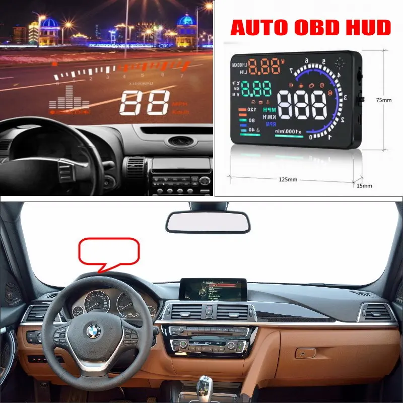 Car Computer Display Projector HUD For BMW 1/3/5/7 Series 2009-2019 AUTO OBD Refkecting Windshield Safe Driving Screen
Car Computer Display Projector HUD For BMW 1/3/5/7 Series 2009-2019 AUTO OBD Refkecting Windshield Safe Driving Screen